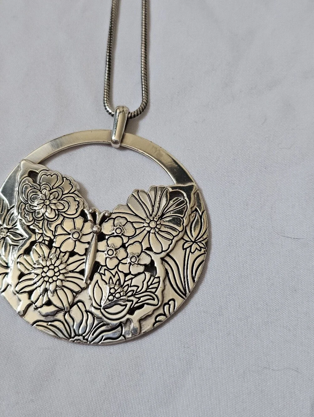 Brighton Enchanted Garden Convertible Reversible Floral Butterfly Necklace